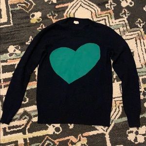 Jcrew heart sweater